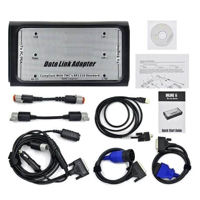 Diagnostic Tool Scanner BR INLINE 6 Data Link Adapter Heavy Duty Full cable Truck interface USB SAE J1708/J1587 J1939 car CAN
Diagnostic Tool Scanner BR INLINE 6 Data Link Adapter Heavy Duty Full cable Truck interface USB SAE J1708/J1587 J1939 car CAN