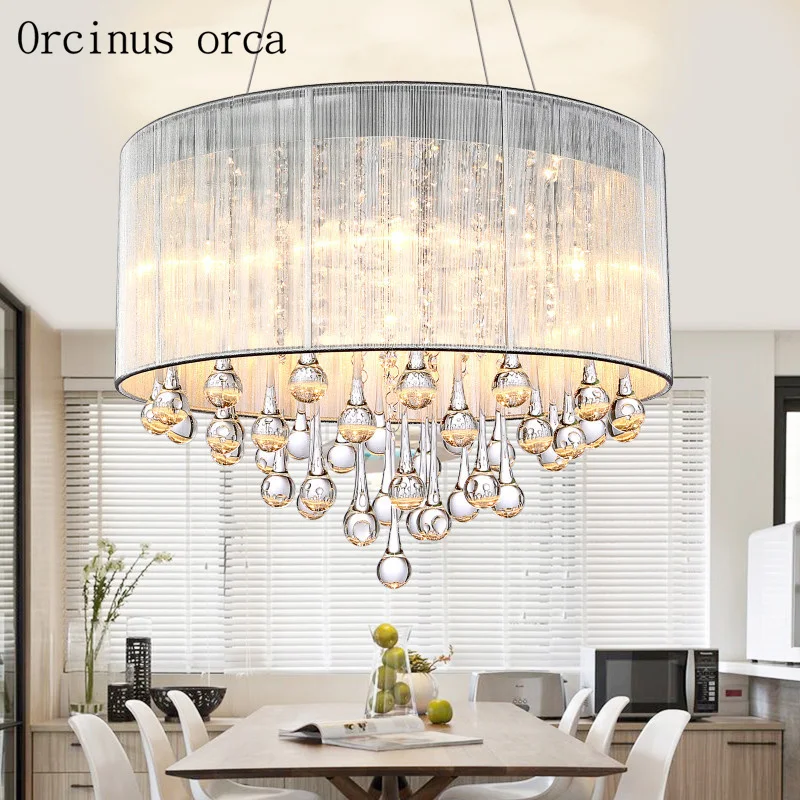 Modern minimalist fashion crystal chandelier bedroom study restaurant personalized creative LED round Chandelier free shipping
Modern minimalist fashion crystal chandelier bedroom study restaurant personalized creative LED round Chandelier free shipping