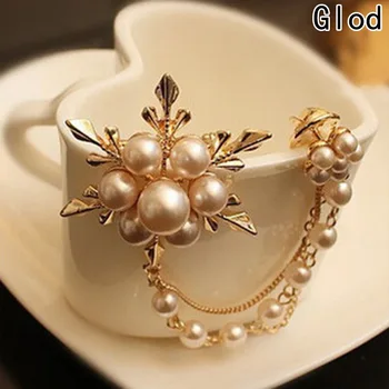 New Imitation Gold Color Long Chain Brooches Pins Pearl Snowflakes Brooch For Women Party Wedding Jewelry Accessories
New Imitation Gold Color Long Chain Brooches Pins Pearl Snowflakes Brooch For Women Party Wedding Jewelry Accessories