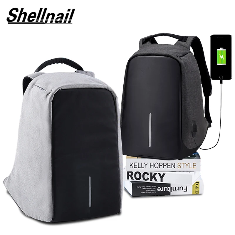 

Shellnail Waterproof Laptop Bag Travel Backpack Multi Function Anti Theft Bag For Men PC Backpack USB Charging For Macbook IPAD