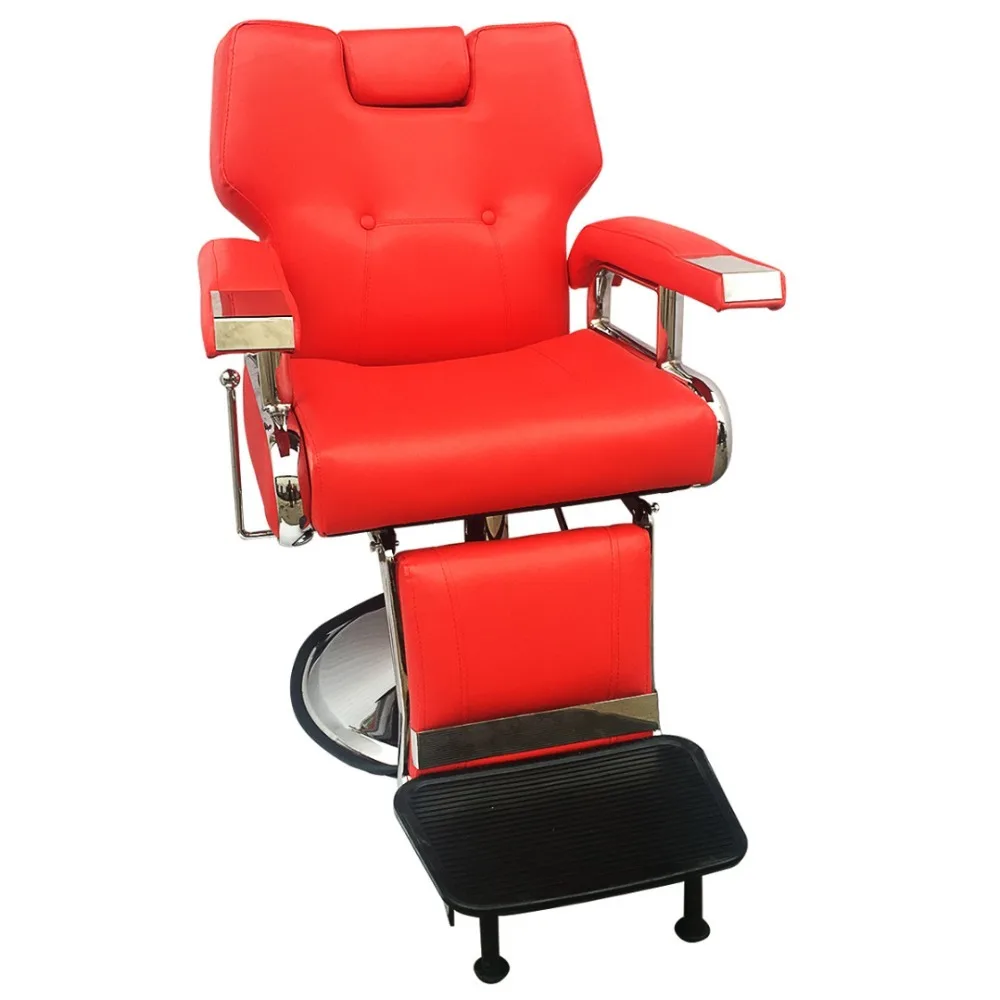 

Shellhard Adjustable Reclining Hydraulic Barber Chair Shampoo Spa Beauty Salon Chair Equipment Set Red