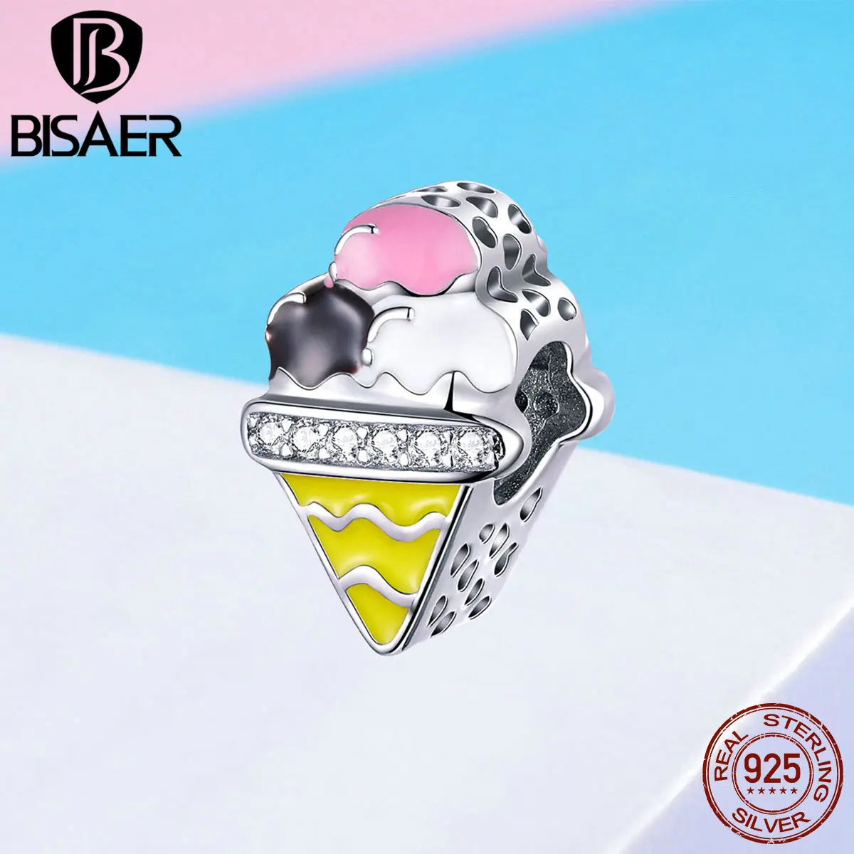 BISAER Hot Sale 925 Sterling Silver Colorful Ice Cream Beads Pendants Fit Charm Bracelet Necklace Silver DIY 925 Jewelry ECC1129
BISAER Hot Sale 925 Sterling Silver Colorful Ice Cream Beads Pendants Fit Charm Bracelet Necklace Silver DIY 925 Jewelry ECC1129
