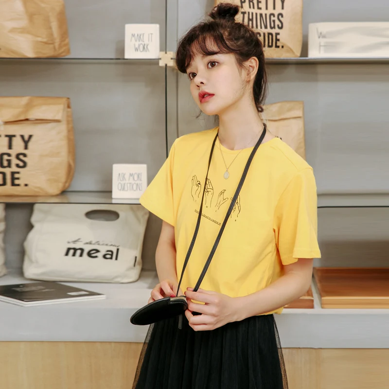 Girl Chic Fresh Goose Yellow Short-sleeved T-shirt Female Summer Student Cotton Bottoming Shirt Loose Chicken Yellow Shirt
Girl Chic Fresh Goose Yellow Short-sleeved T-shirt Female Summer Student Cotton Bottoming Shirt Loose Chicken Yellow Shirt