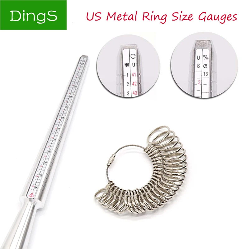 US Metal Ring Size Gauges Measuring Ring with Rings Mandrel Sizer Finger Sizing Measuring Stick Ring Jewelry Tools
US Metal Ring Size Gauges Measuring Ring with Rings Mandrel Sizer Finger Sizing Measuring Stick Ring Jewelry Tools