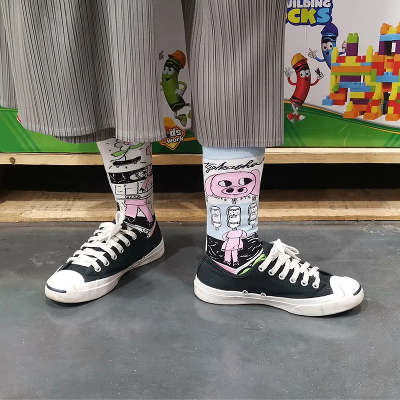 Cartoon Socks Illustrations Irregular Funny animals Socks Happy Casual Creative Men Women Socks
Cartoon Socks Illustrations Irregular Funny animals Socks Happy Casual Creative Men Women Socks