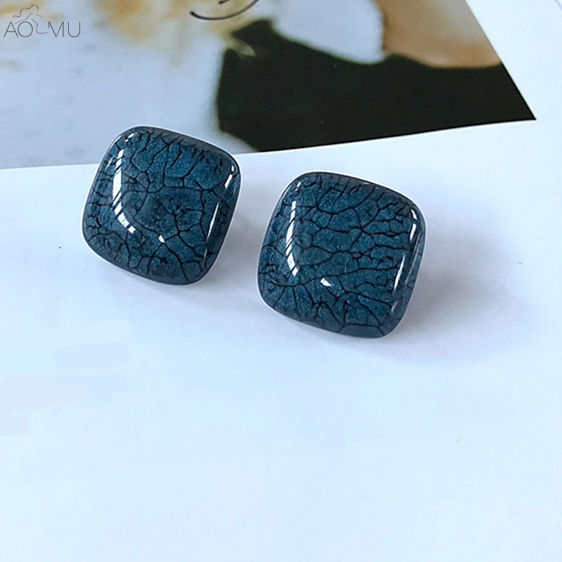 AOMU 2018 Fashion Japan Korea Geometric Square Stone Pattern Resin Acrylic Stud Earrings for Women Girl Wedding Party Jewelry
AOMU 2018 Fashion Japan Korea Geometric Square Stone Pattern Resin Acrylic Stud Earrings for Women Girl Wedding Party Jewelry