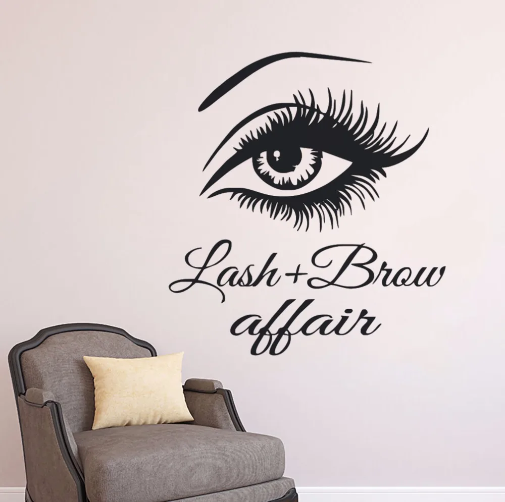 Eyelash & Eyebrow Wall Sticker Beauty Salon Decoration Long Eyelashes Wall New Design Vinyl Eyelashes Art Mural free shipping
Eyelash & Eyebrow Wall Sticker Beauty Salon Decoration Long Eyelashes Wall New Design Vinyl Eyelashes Art Mural free shipping