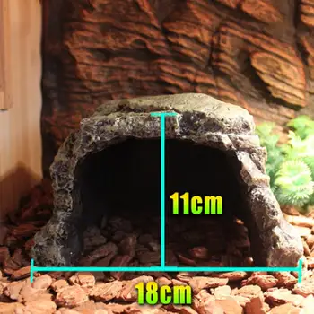 18CM Reptile Hide Cave Hiding Spot Resin Habitat House Testudo Rock Hide Rest Cave Scorpion Ornament Aquarium Fish Tank Shrimp
18CM Reptile Hide Cave Hiding Spot Resin Habitat House Testudo Rock Hide Rest Cave Scorpion Ornament Aquarium Fish Tank Shrimp