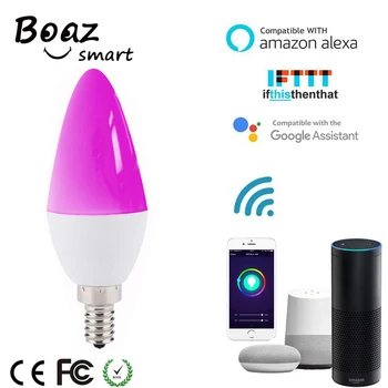 Boaz-EC Smart Wifi E14 Candle Light Bulb Wifi Remote Control Smartlife Light Dimmable Alexa Echo Google Home IFTTT Tuya Smart
Boaz-EC Smart Wifi E14 Candle Light Bulb Wifi Remote Control Smartlife Light Dimmable Alexa Echo Google Home IFTTT Tuya Smart