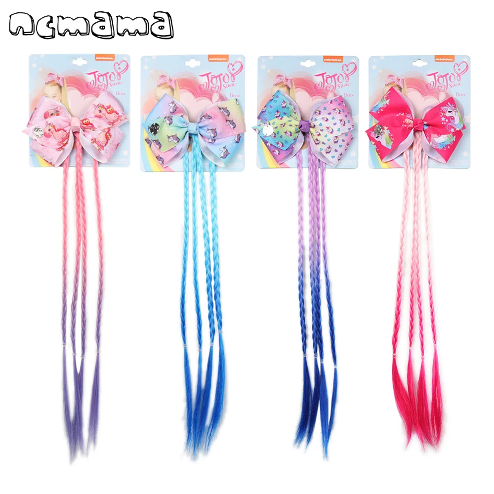 ncmama Hair Accessories 4.5" Unicorn Hair Bows Clips for Girls with Long Gradient Braid 2019 Handmade Sweet Girls Party Headwear
ncmama Hair Accessories 4.5" Unicorn Hair Bows Clips for Girls with Long Gradient Braid 2019 Handmade Sweet Girls Party Headwear