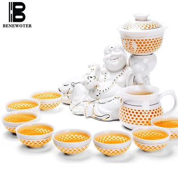 11PCS/Lot Chinese Style Ceramic Porcelain Automatic Teaware Set Auspicious Buddha Base Teacup Cha Bowl Fair Cups Drinkware Gifts
11PCS/Lot Chinese Style Ceramic Porcelain Automatic Teaware Set Auspicious Buddha Base Teacup Cha Bowl Fair Cups Drinkware Gifts