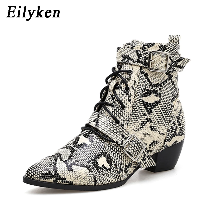 Eilyken Winter Animal Prints Sexy Ankle Boots For Women Shoes Pointed Toe Square heel Boot Lace-Up Chelsea Boots Size 35-40 
Eilyken Winter Animal Prints Sexy Ankle Boots For Women Shoes Pointed Toe Square heel Boot Lace-Up Chelsea Boots Size 35-40