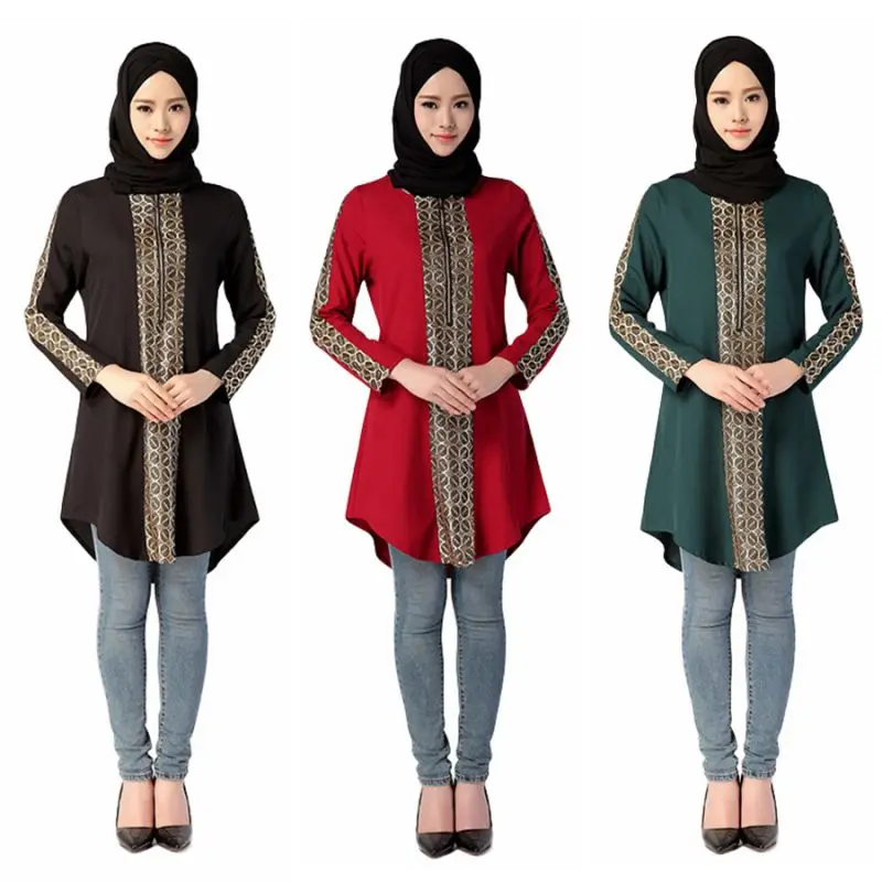 Middle East Abayas Muslim Blouse Long Sleeve Islamic Clothing For Women Turkish Malaysian Saudi Dubai Style Top
Middle East Abayas Muslim Blouse Long Sleeve Islamic Clothing For Women Turkish Malaysian Saudi Dubai Style Top