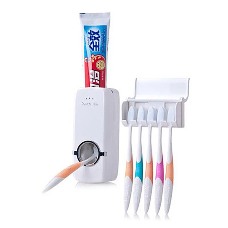 2 pcs/set Tooth Brush Holder Automatic Toothpaste Dispenser + 5 Toothbrush Holder Toothbrush Wall Mount Stand Bathroom Tools
2 pcs/set Tooth Brush Holder Automatic Toothpaste Dispenser + 5 Toothbrush Holder Toothbrush Wall Mount Stand Bathroom Tools