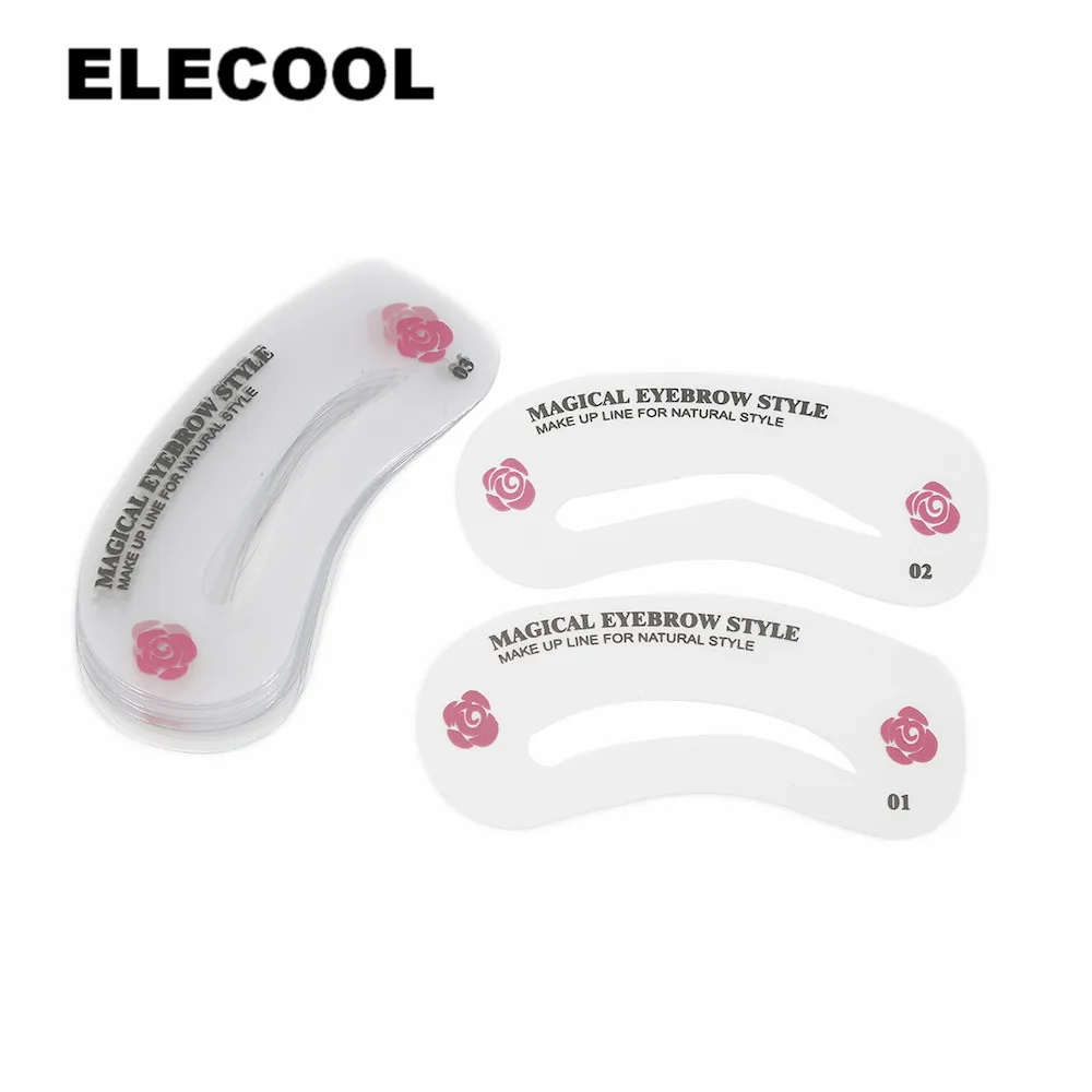 ELECOOL 24 Eyebrow Stencils Shaping Grooming Brow Template Reusable Design Make Up Set
ELECOOL 24 Eyebrow Stencils Shaping Grooming Brow Template Reusable Design Make Up Set