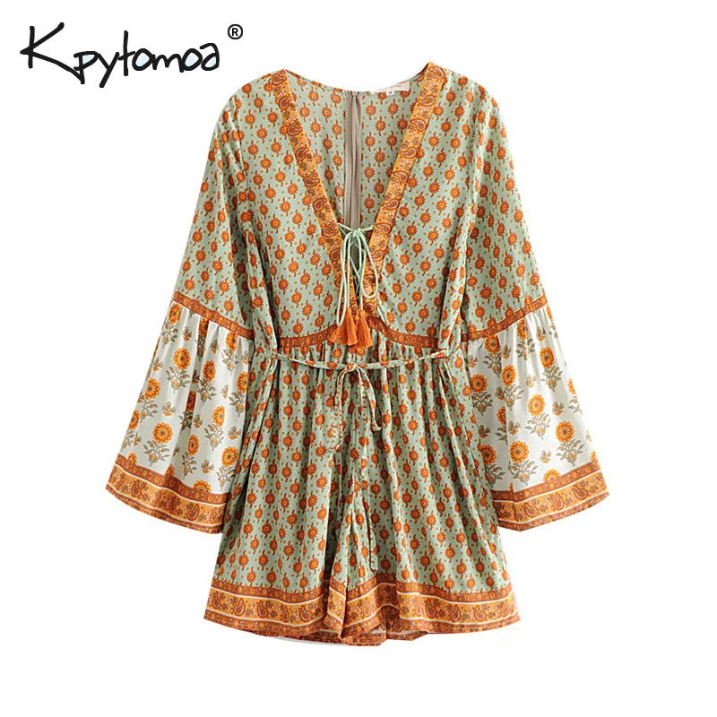 Boho Chic Summer Vintage Floral Print Sashes Playsuits Women 2019 Fashion V Neck Long Sleeve Tassel Beach Jumpsuits Body Tops
Boho Chic Summer Vintage Floral Print Sashes Playsuits Women 2019 Fashion V Neck Long Sleeve Tassel Beach Jumpsuits Body Tops