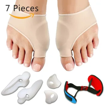 7PCS/SET Bunion Sleeves Hallux Valgus Corrector Alignment Toe Separator Metatarsal Splint Orthotics Pain Relief Foot Care Tool
7PCS/SET Bunion Sleeves Hallux Valgus Corrector Alignment Toe Separator Metatarsal Splint Orthotics Pain Relief Foot Care Tool