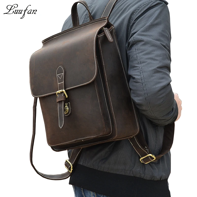Vintage crazy horse leather backpacks,Mens genuine leather rucksack,durable leather school bag, horse leather bag fast post
Vintage crazy horse leather backpacks,Mens genuine leather rucksack,durable leather school bag, horse leather bag fast post