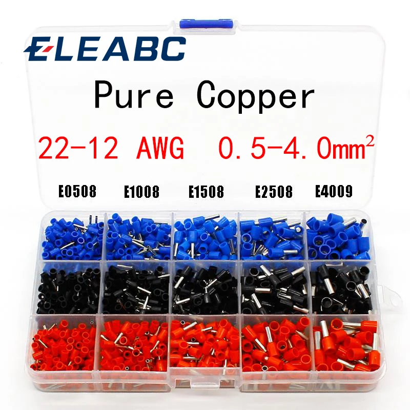 1065pcs/set 3 colors 22~12AWG Wire Copper Crimp Connector Insulated Cord Pin End Terminal Bootlace cooper Ferrules kit set
1065pcs/set 3 colors 22~12AWG Wire Copper Crimp Connector Insulated Cord Pin End Terminal Bootlace cooper Ferrules kit set