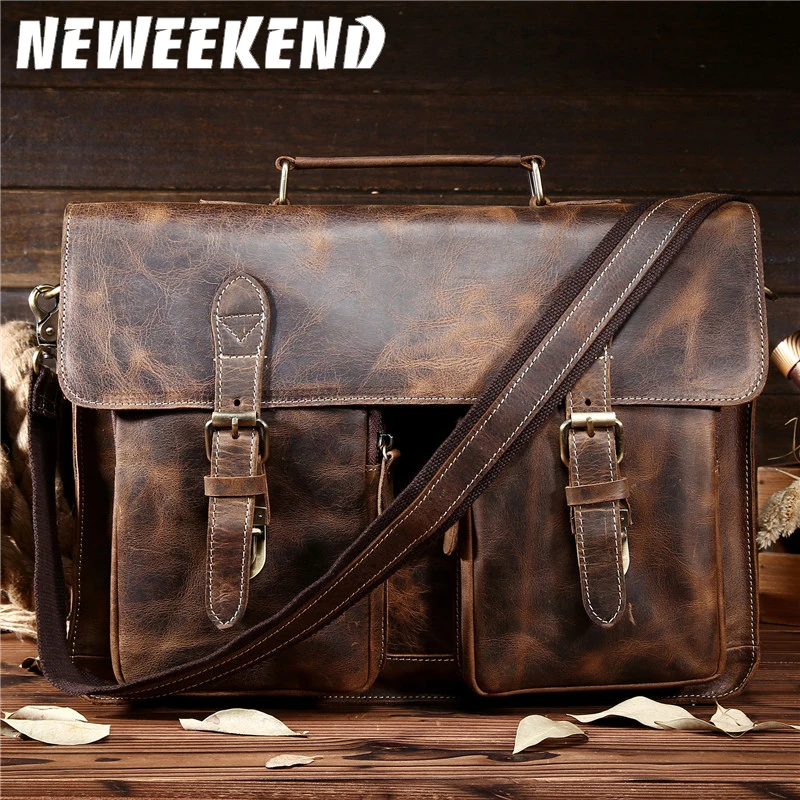 Top Grade Handmade Mens Real Leather Briefcase Vintage Style messenger Shoulder 14 inch Laptop Bag case handbag tote B1061
Top Grade Handmade Mens Real Leather Briefcase Vintage Style messenger Shoulder 14 inch Laptop Bag case handbag tote B1061