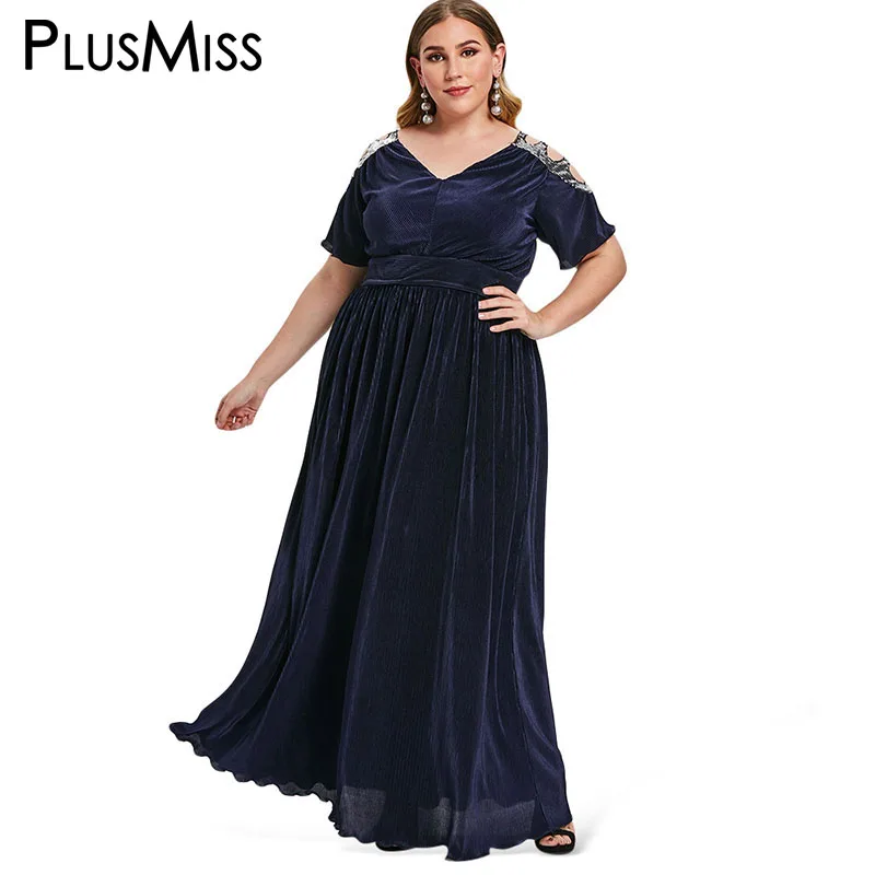 PlusMiss Plus Size Elegant Evening Sequin Pleated Maxi Long Party Dresses XXXXL XXXL XXL Women Big Size Robe Femme Cut Out Dress
PlusMiss Plus Size Elegant Evening Sequin Pleated Maxi Long Party Dresses XXXXL XXXL XXL Women Big Size Robe Femme Cut Out Dress