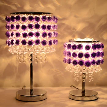 Modern hanging Crystal table lamp purple rose adjustable wedding lamps table for bedroom wedding deco lighting Luminaria
Modern hanging Crystal table lamp purple rose adjustable wedding lamps table for bedroom wedding deco lighting Luminaria
