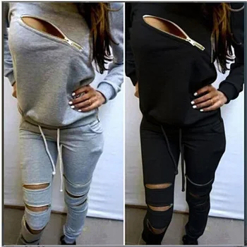 Sexy Zipper Casual Two Piece Set Women Tracksuit Spring Velvet Pullover Tops And Sportwear Pant 2 Piece Set Suit Female Clothing
Sexy Zipper Casual Two Piece Set Women Tracksuit Spring Velvet Pullover Tops And Sportwear Pant 2 Piece Set Suit Female Clothing