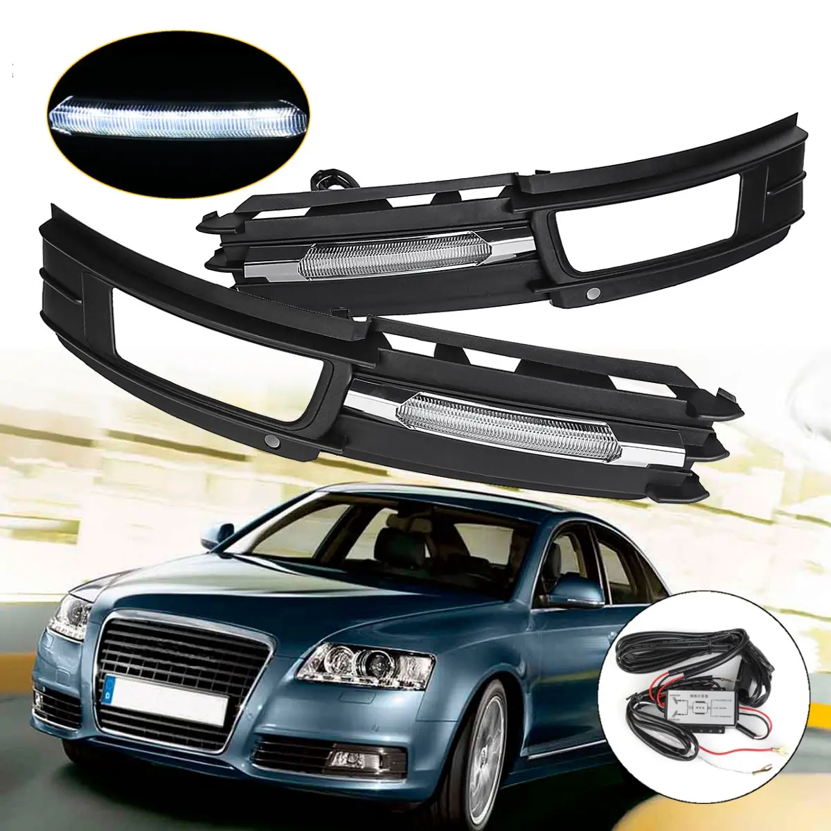 Car Front Led Daytime Running Light For Audi A6L A6 C6 2009 2010 2011 For Quattro Rs Cabriolet Allroad Drl Light Fog Lamp Cover
Car Front Led Daytime Running Light For Audi A6L A6 C6 2009 2010 2011 For Quattro Rs Cabriolet Allroad Drl Light Fog Lamp Cover