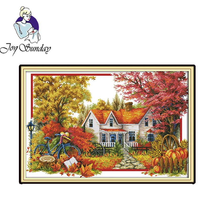 Joy Sunday,The autumn house,cross stitch embroidery set,printing cloth embroidery kit,needlework,Scenery pattern cross stitch
Joy Sunday,The autumn house,cross stitch embroidery set,printing cloth embroidery kit,needlework,Scenery pattern cross stitch