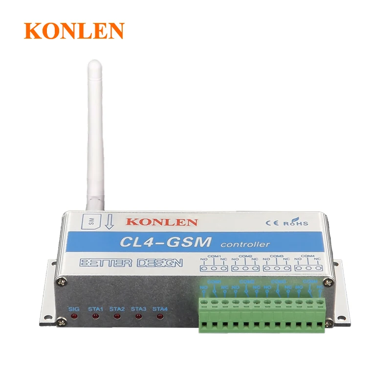 4 way relays GSM controller Call SMS Remote Control Switch, Garage Door Gate Opener Light Roller Shutter on off Intelligent Home
4 way relays GSM controller Call SMS Remote Control Switch, Garage Door Gate Opener Light Roller Shutter on off Intelligent Home