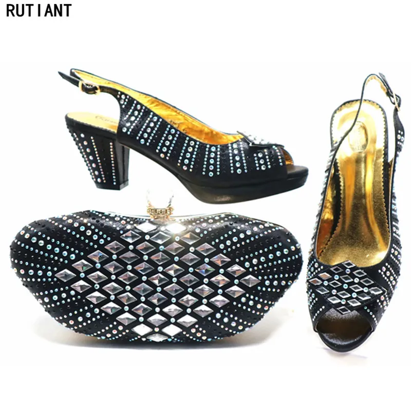 2019 New Arrival Ladies Italian Shoe and Bag Set Decorated with Rhinestone Italian Shoe with Matching Bag for Women Heels Women
2019 New Arrival Ladies Italian Shoe and Bag Set Decorated with Rhinestone Italian Shoe with Matching Bag for Women Heels Women