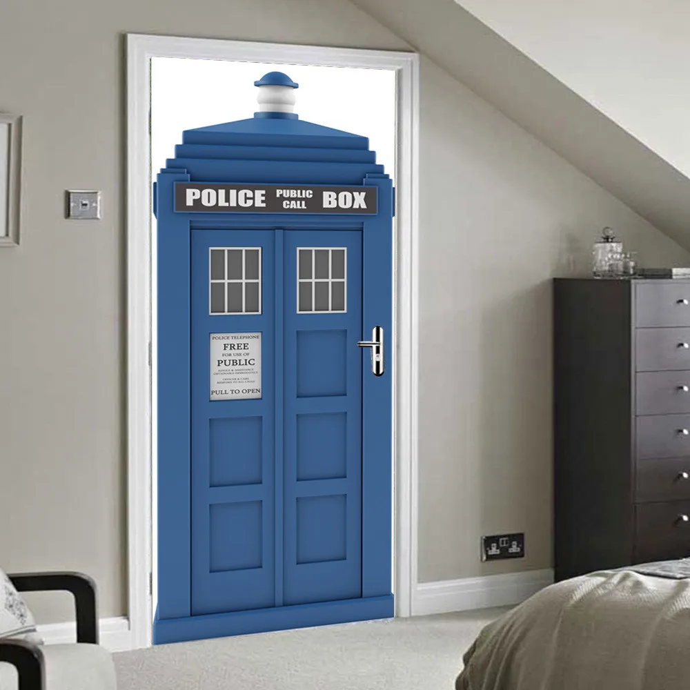 Custom Sizes/77*200cm Police Box DIY Self Adhesive Door Stickers For Living Room Bedroom Home Decor Waterproof Poster Wallpaper
Custom Sizes/77*200cm Police Box DIY Self Adhesive Door Stickers For Living Room Bedroom Home Decor Waterproof Poster Wallpaper