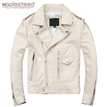 MAPLESTEED Women Leather Jacket White 100% Natural Sheepskin Female Genuine Leather Coat Ladies Leather Clothing Autumn M117w
MAPLESTEED Women Leather Jacket White 100% Natural Sheepskin Female Genuine Leather Coat Ladies Leather Clothing Autumn M117w