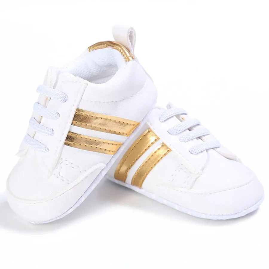 2019 New Baby Pu Leather Soft Shoes Sports Sneakers Newborn Baby Boys Girls Striped Pattern Infant Toddler Anti-slip Shoes
2019 New Baby Pu Leather Soft Shoes Sports Sneakers Newborn Baby Boys Girls Striped Pattern Infant Toddler Anti-slip Shoes