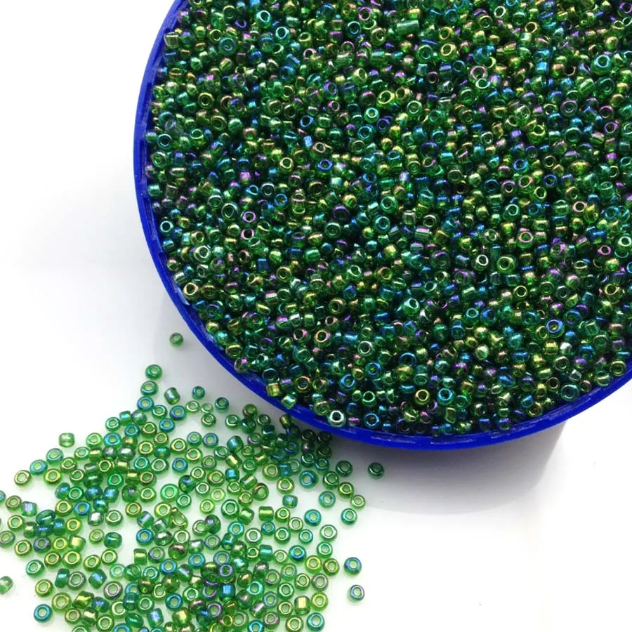 16g 1000X 2mm 12/0 AB Green Color Round Transparent Loose Spacer Beads Cezch Glass Seed Beads Handmade Jewelry DIY Garment Bead
16g 1000X 2mm 12/0 AB Green Color Round Transparent Loose Spacer Beads Cezch Glass Seed Beads Handmade Jewelry DIY Garment Bead