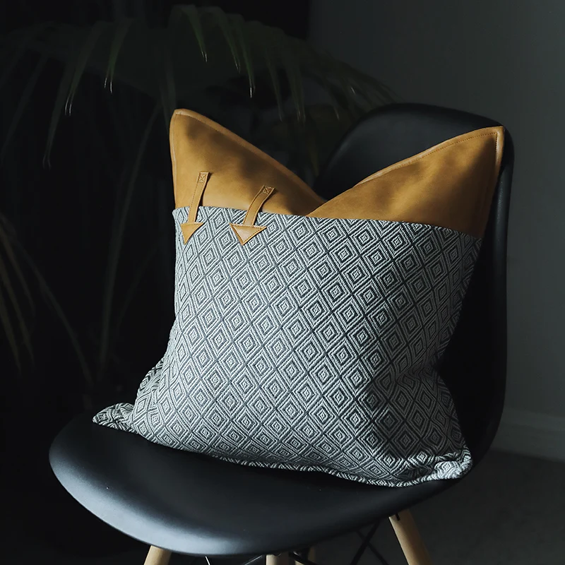DUNXDECO Cushion Cover Decorative Pillow Case Nordic Vintage Geometric PU Patchwork High Quality Coussin Room Sofa Art Decor
DUNXDECO Cushion Cover Decorative Pillow Case Nordic Vintage Geometric PU Patchwork High Quality Coussin Room Sofa Art Decor