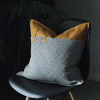 DUNXDECO Cushion Cover Decorative Pillow Case Nordic Vintage Geometric PU Patchwork High Quality Coussin Room Sofa Art Decor
DUNXDECO Cushion Cover Decorative Pillow Case Nordic Vintage Geometric PU Patchwork High Quality Coussin Room Sofa Art Decor