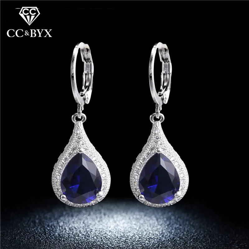 Blue water drop dangle earrings for women party engagement wedding jewelry 925 sterling silver gifts female accessory CCE020
Blue water drop dangle earrings for women party engagement wedding jewelry 925 sterling silver gifts female accessory CCE020