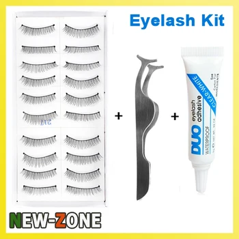 Makeup Flase Eyelash Makeup Kit 10 pairs false eyelash + Clip + Glue Natural Fake eyelash Style for Daily Use
Makeup Flase Eyelash Makeup Kit 10 pairs false eyelash + Clip + Glue Natural Fake eyelash Style for Daily Use