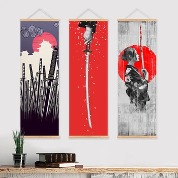 Japanese Samurai Scroll poster Canvas Print Poster with Wooden Hanger Wall Art Living Room Bedroom Home Decor scroll painting
Japanese Samurai Scroll poster Canvas Print Poster with Wooden Hanger Wall Art Living Room Bedroom Home Decor scroll painting