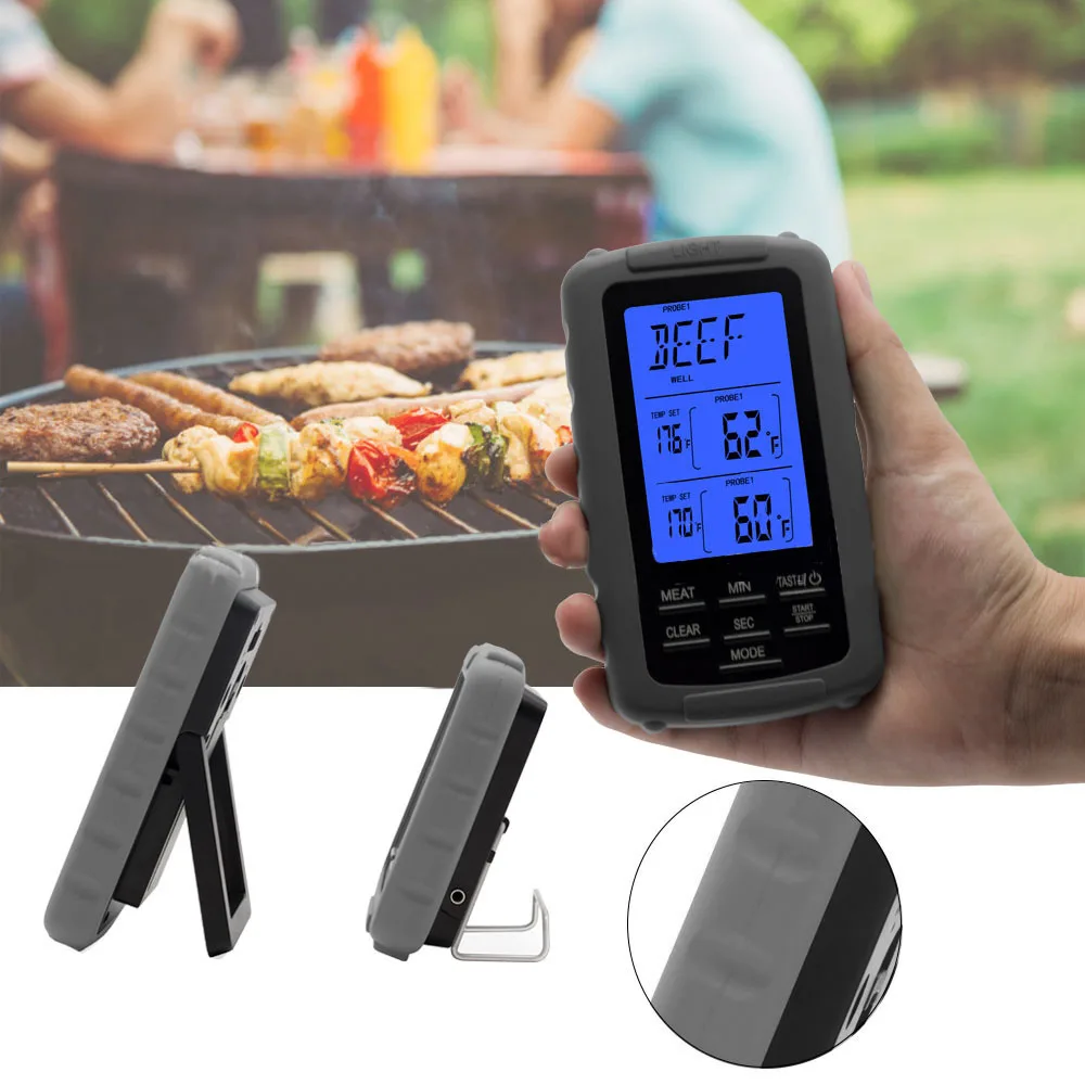 Digital BBQ Thermometer Kitchen Oven Food Cooking Grill Smoker Meat Thermometer with Probe and Timer Temperature Alarm
Digital BBQ Thermometer Kitchen Oven Food Cooking Grill Smoker Meat Thermometer with Probe and Timer Temperature Alarm
