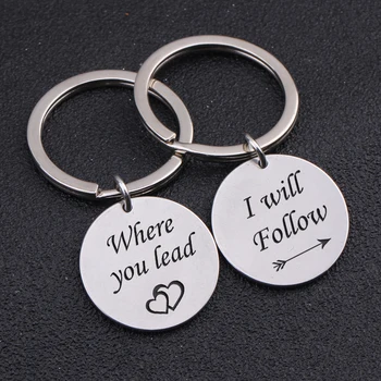 1 Pair Key Chain Hand Stamped"Where You Lead I Will Follow Key For Couple Lover Gift Anniversary Wedding Car Key Pendant
1 Pair Key Chain Hand Stamped"Where You Lead I Will Follow Key For Couple Lover Gift Anniversary Wedding Car Key Pendant