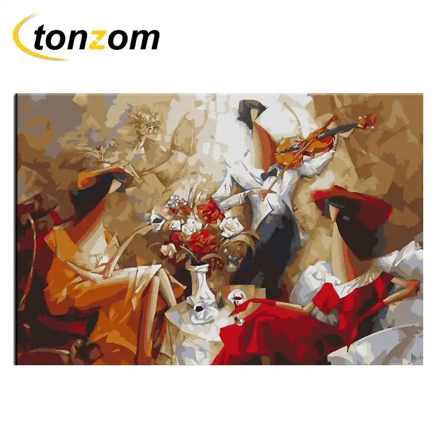 wolf totem painting by numbers diy gift frame 60x75cm wall art