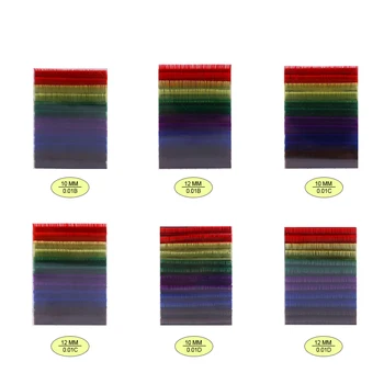 12Rows/Set False Eyelashes Extension Mixed Rainbow 0.1mm Colorful Natural Individual Eyelashes Lashes Beauty Makeup Tool 6Color
12Rows/Set False Eyelashes Extension Mixed Rainbow 0.1mm Colorful Natural Individual Eyelashes Lashes Beauty Makeup Tool 6Color
