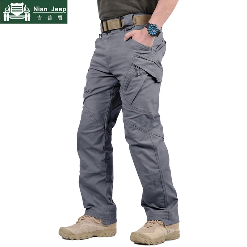 

Army Tactical Pants Military Style Cargo Pants Men IX9 Combat Trousers Casual Work Trousers SWAT Thin Pocket Baggy Pants S-3XL