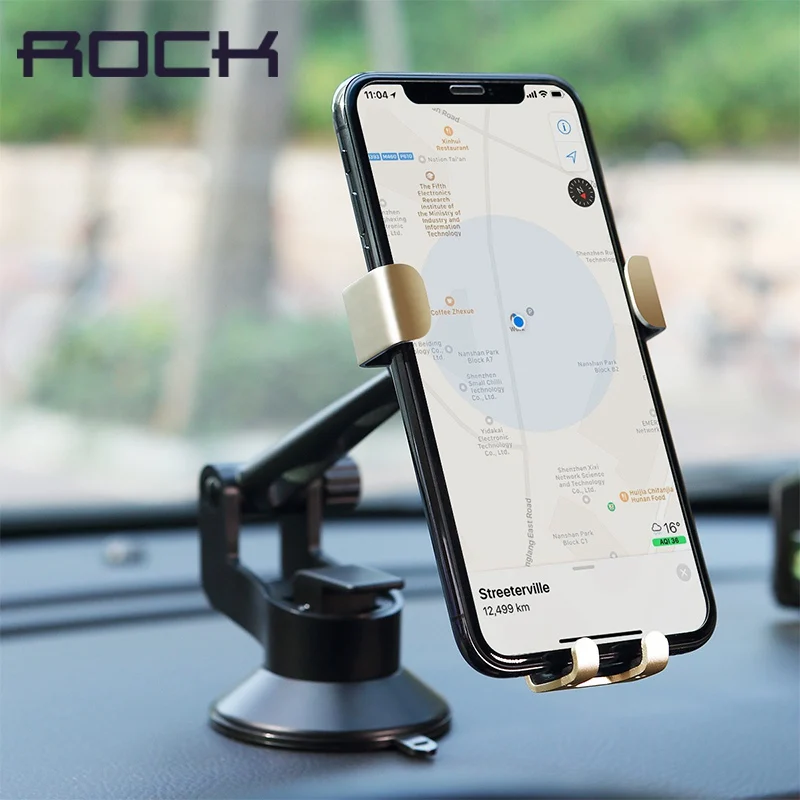 ROCK Universal Metal Gravity Auto Lock Car Holder 360 Degree Rotation Adjustable Sucker Phone Mount Bracket
ROCK Universal Metal Gravity Auto Lock Car Holder 360 Degree Rotation Adjustable Sucker Phone Mount Bracket