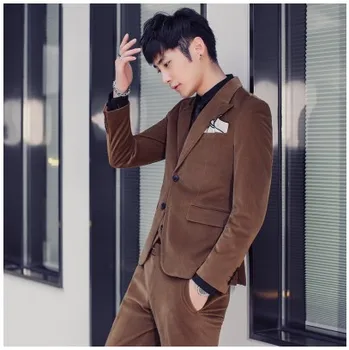 Suit suit velvet men's suit three-piece autumn and winter Korean version of the business career dress groom groom wedding dress
Suit suit velvet men's suit three-piece autumn and winter Korean version of the business career dress groom groom wedding dress