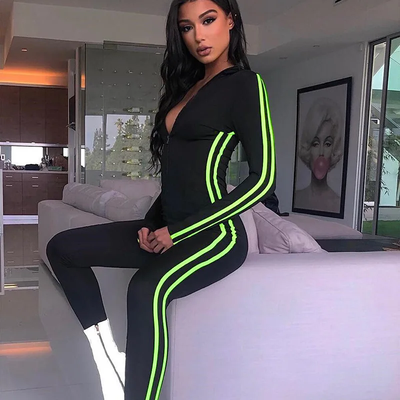 Shestyle Side Striped High Neck Long Sleeve Zipper Long Jumpsuit Women 2019 Black Sexy Sporting Stretch Rompers Autumn Clothing
Shestyle Side Striped High Neck Long Sleeve Zipper Long Jumpsuit Women 2019 Black Sexy Sporting Stretch Rompers Autumn Clothing
