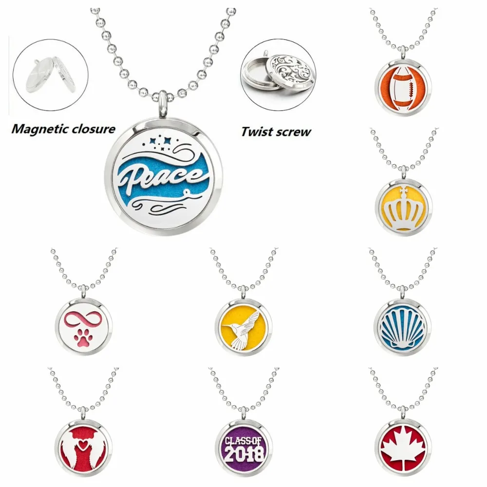 Peace soccer footprint 30mm diffuser locket Perfume pendant necklace 316 L Stainless Steel necklace chain with 10pads randomly
Peace soccer footprint 30mm diffuser locket Perfume pendant necklace 316 L Stainless Steel necklace chain with 10pads randomly