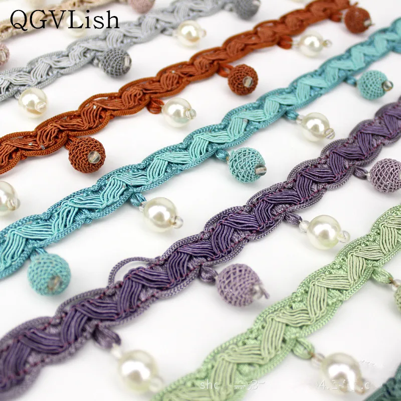 QGVLish 12M/lot Pearl Beads Curtain Tassel Fringe Lace Trim DIY Sew Sofa Stage Lamp Lace Ribbons Belt Curtain Accessories Decor
QGVLish 12M/lot Pearl Beads Curtain Tassel Fringe Lace Trim DIY Sew Sofa Stage Lamp Lace Ribbons Belt Curtain Accessories Decor